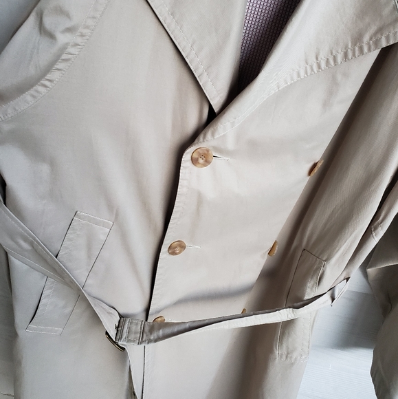 Vintage Finnish-made Late Soviet Era "Classic Man" Beige Khaki Trench Coat - Picture 9 of 15